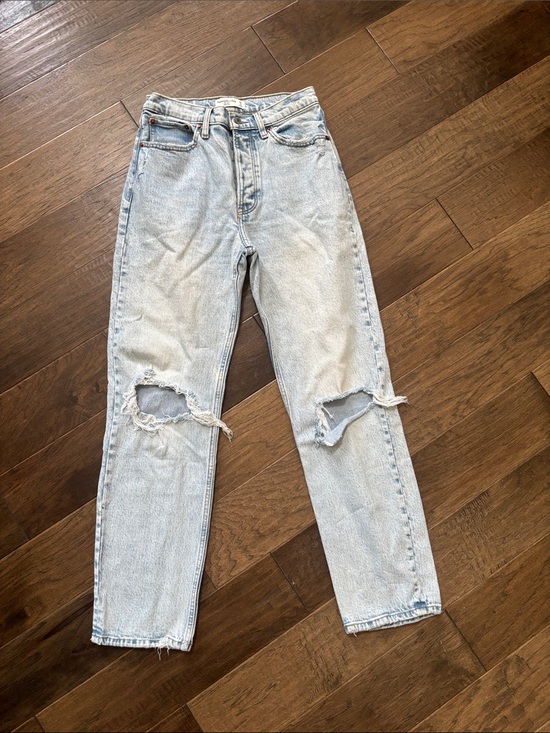 Abercrombie & Fitch Denim - Abercrombie & Fitch Women’s Distressed Denim Jeans “The Dad High Rise” Size 26 2